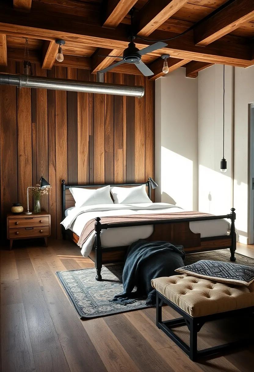 Mixing Old and New: Crafting a Timeless Industrial Bedroom Retreat