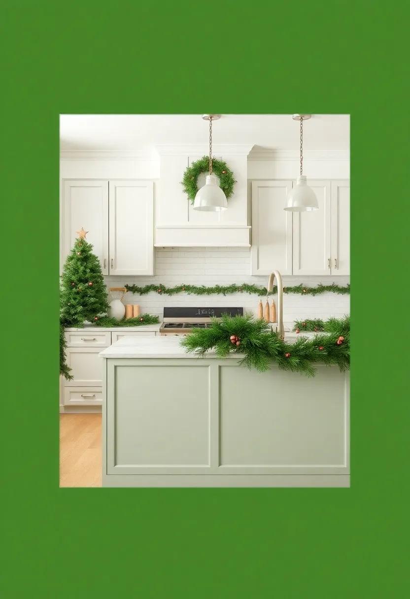 Classic Greenery: Using Fresh​ and ‍Faux Evergreen ​Garlands Around Your Island