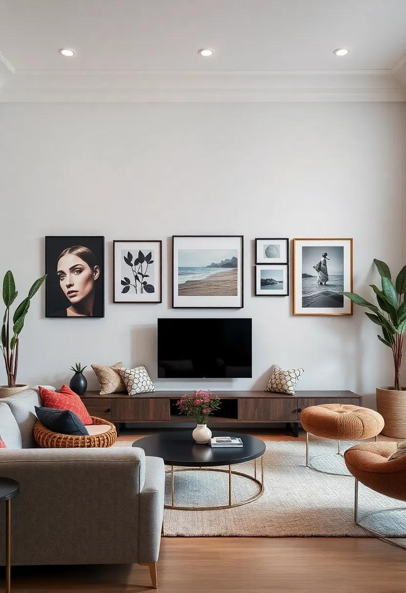 Artistic Flair: Showcasing Personal Art Collections as Accent Walls