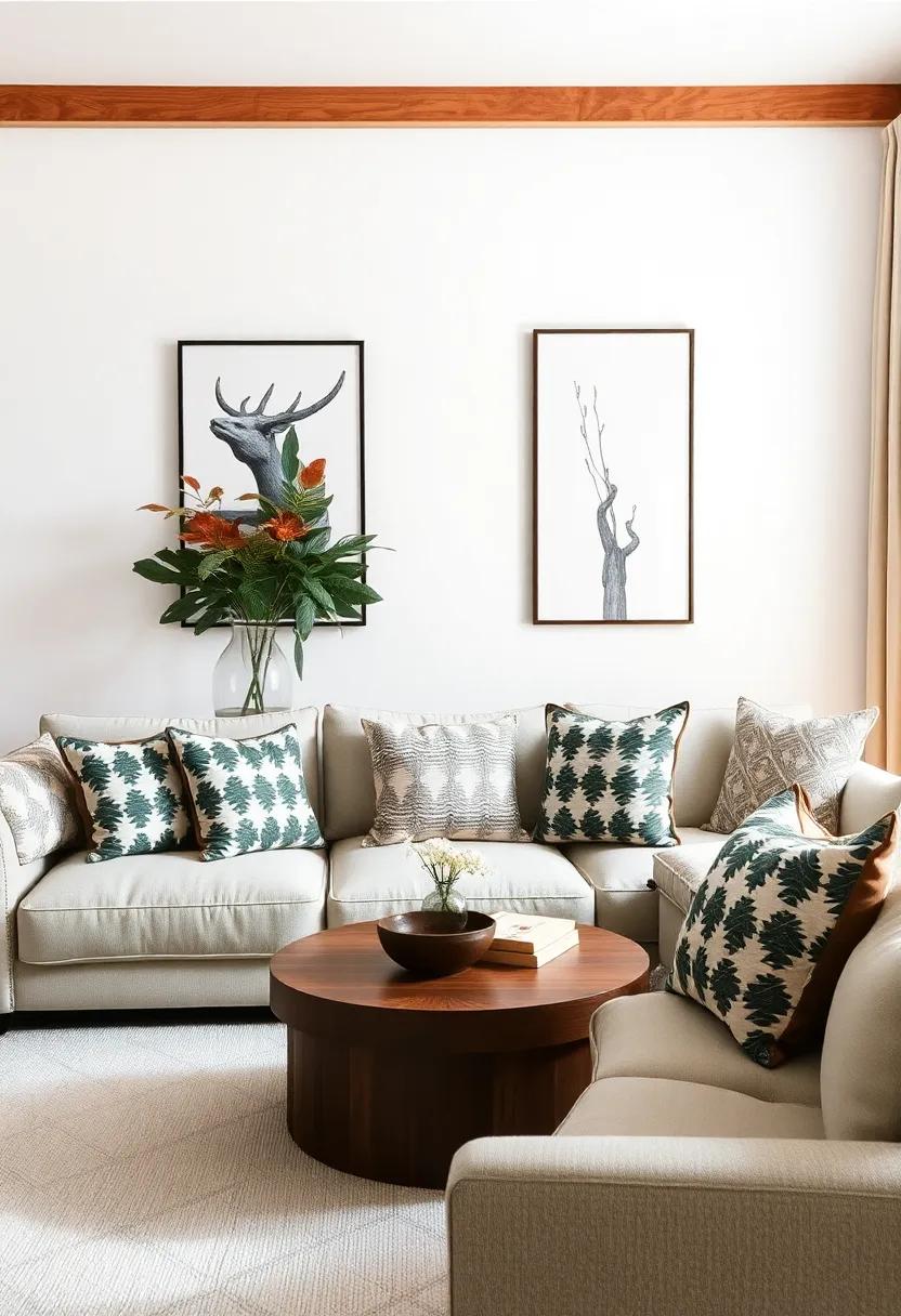 Elevating Your Living​ Room Aesthetic With Masculine​ Patterns ⁢in pillows