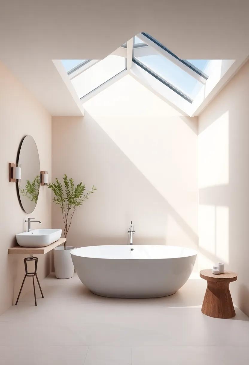 Color Palette Inspirations for a Luxurious ⁣Bathroom Oasis ⁤Beneath Skylights