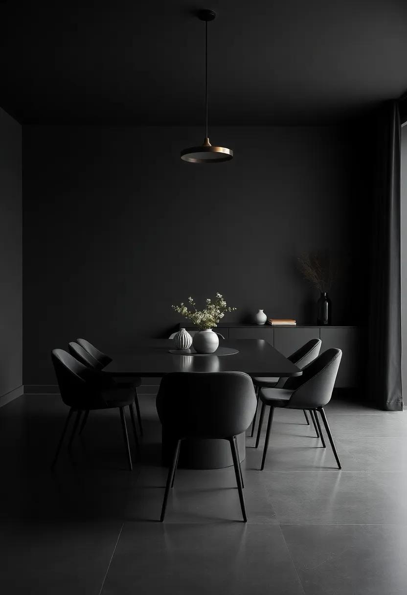 Embracing The Allure Of Matte Black In Dining Room⁤ Design