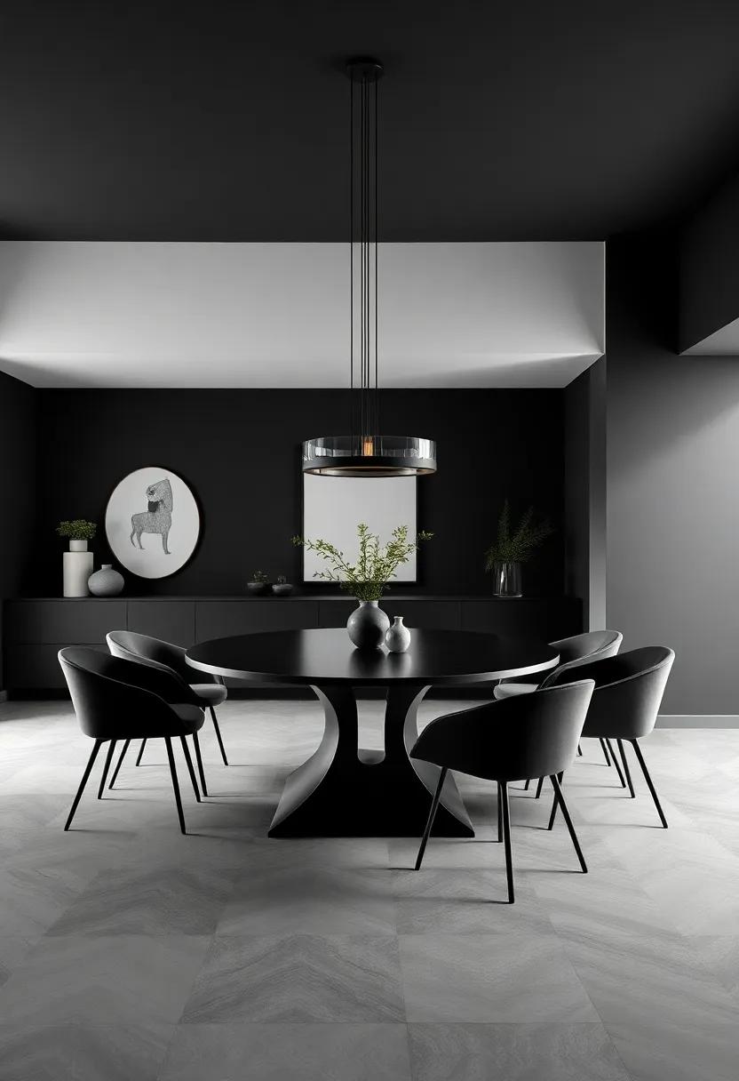 Innovative Wall ‌Treatments Adding Depth With Matte black accents