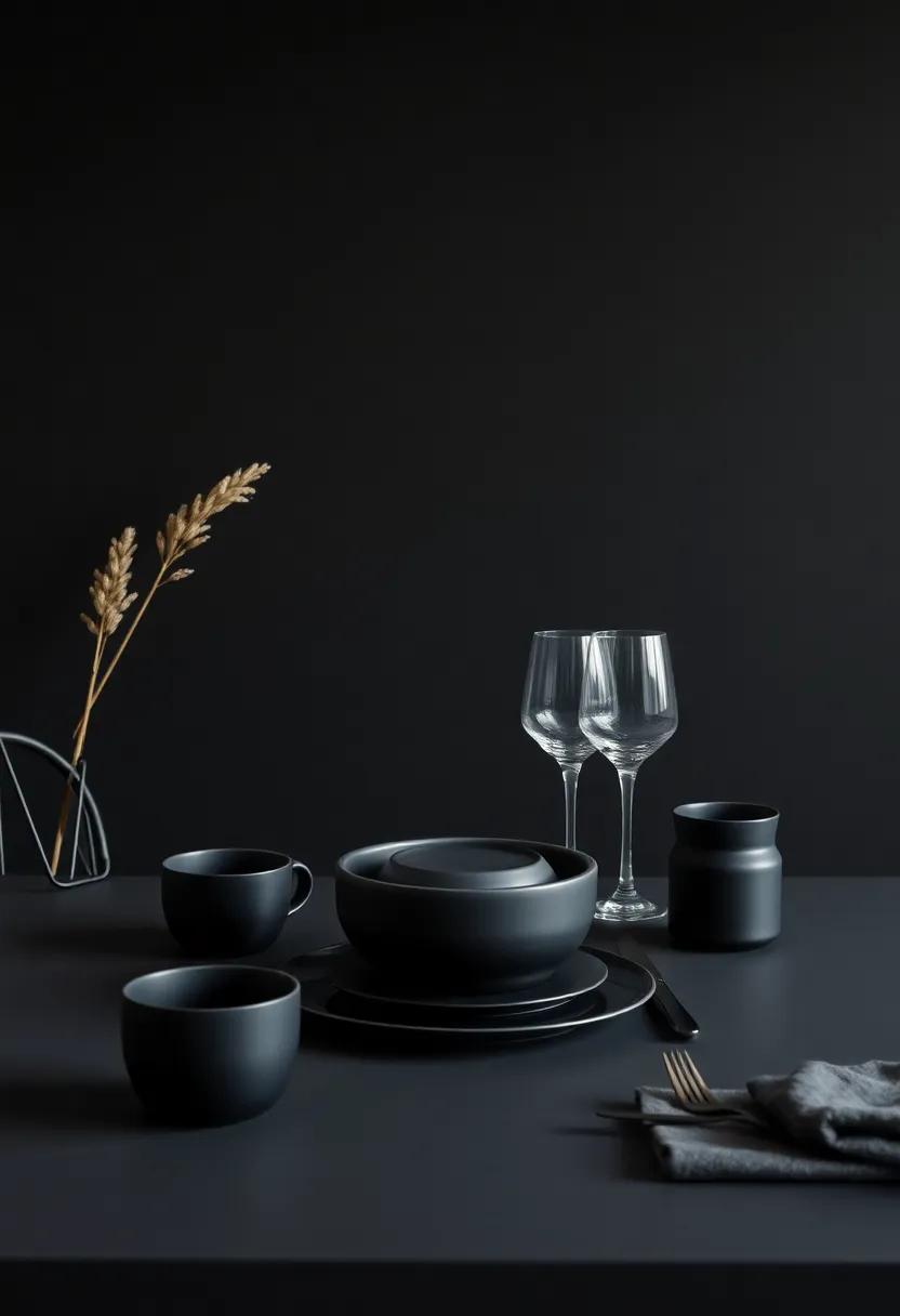 Dining Essentials Exploring Matte Black⁤ tableware And Accessories