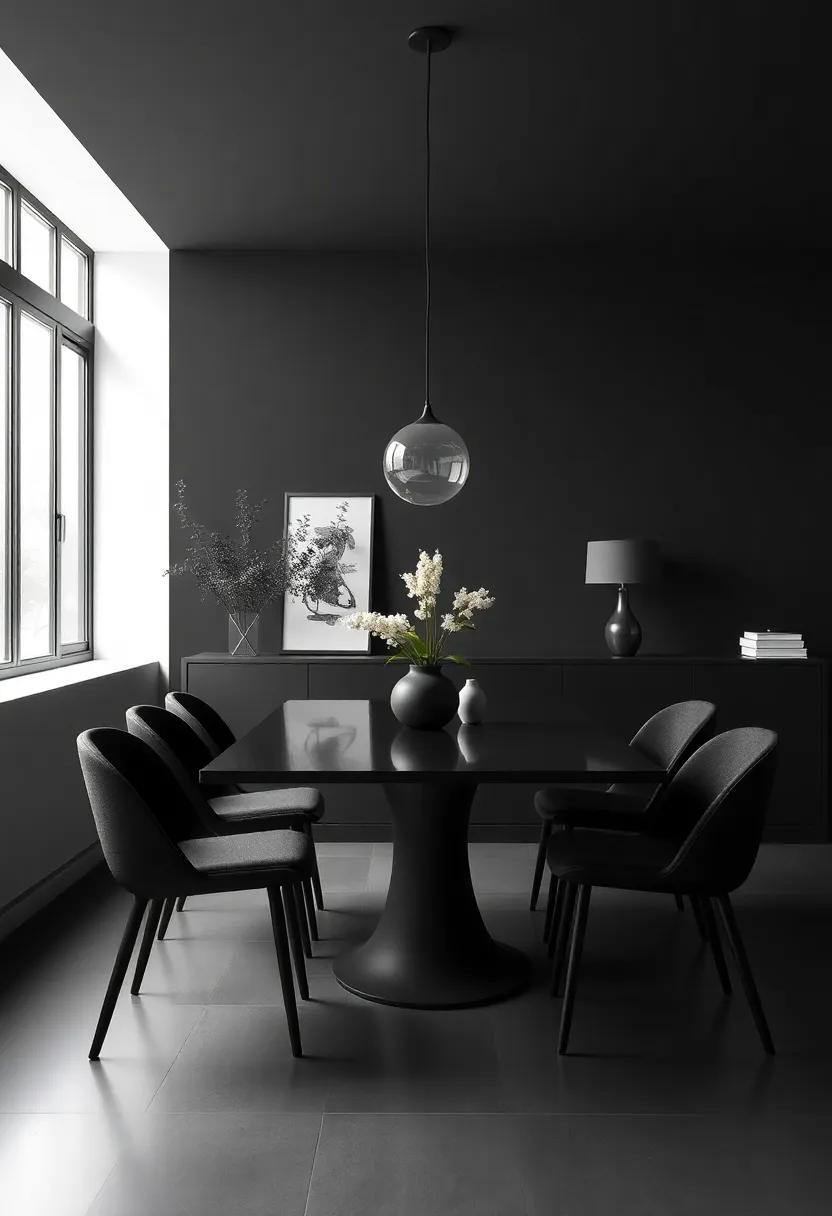 captivating Contrast The Impact Of Matte⁣ Black‍ Against Bright Accents