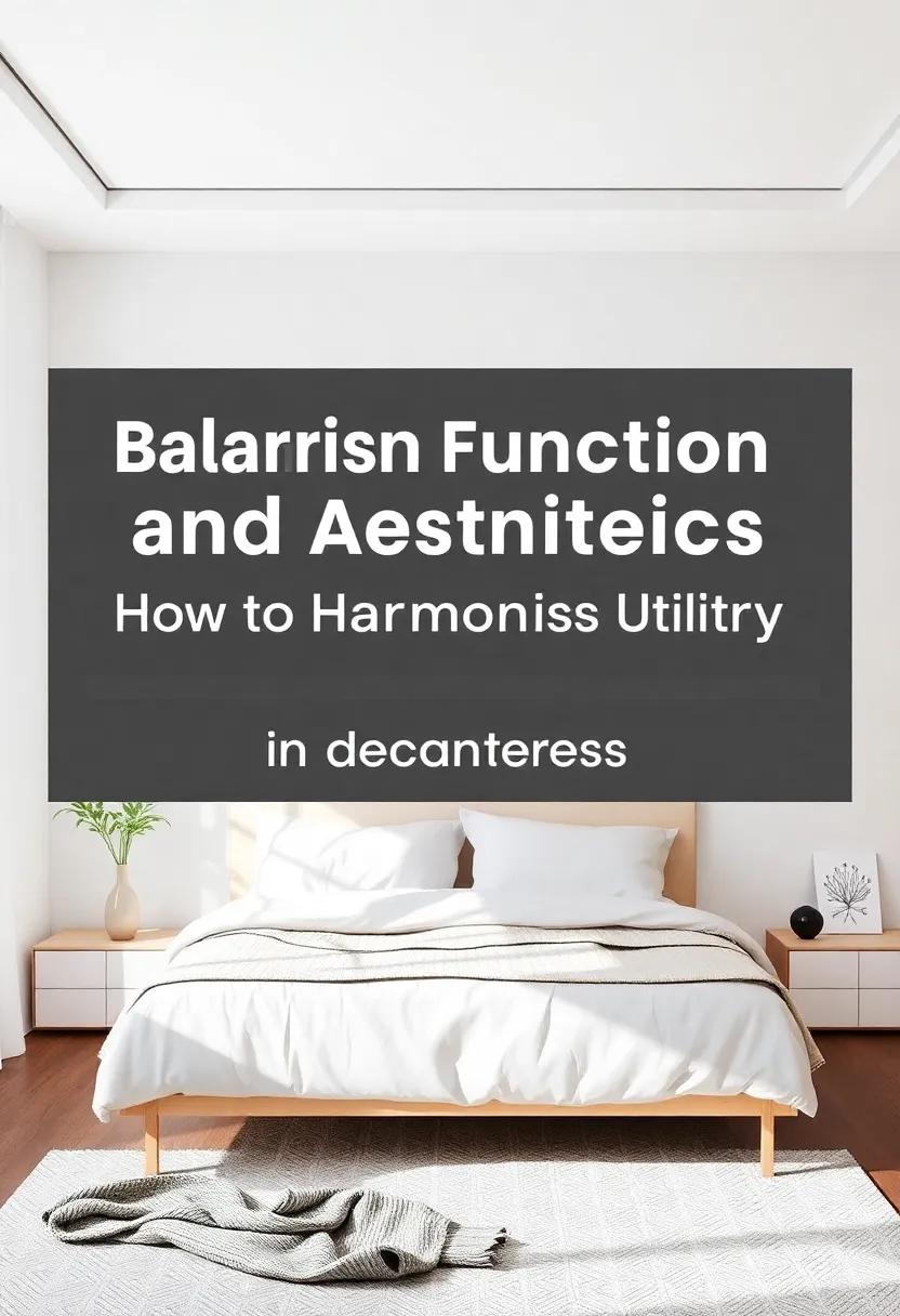 Balancing Function ​and⁤ Aesthetics: How to Harmonize Utility⁤ in Decor Choices