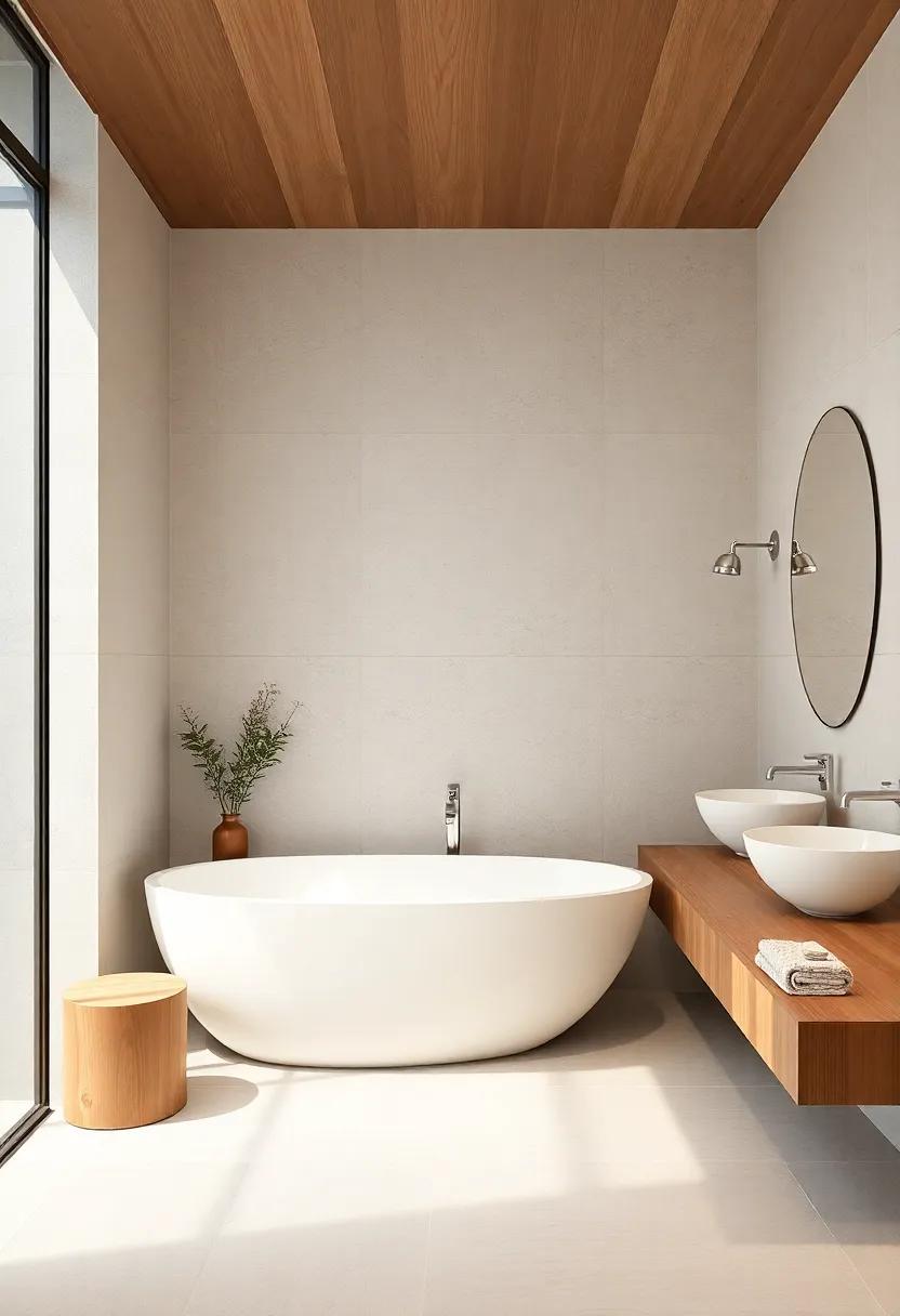 natural⁣ Elements​ create Harmony: Balancing Stone and Wood in Bathrooms