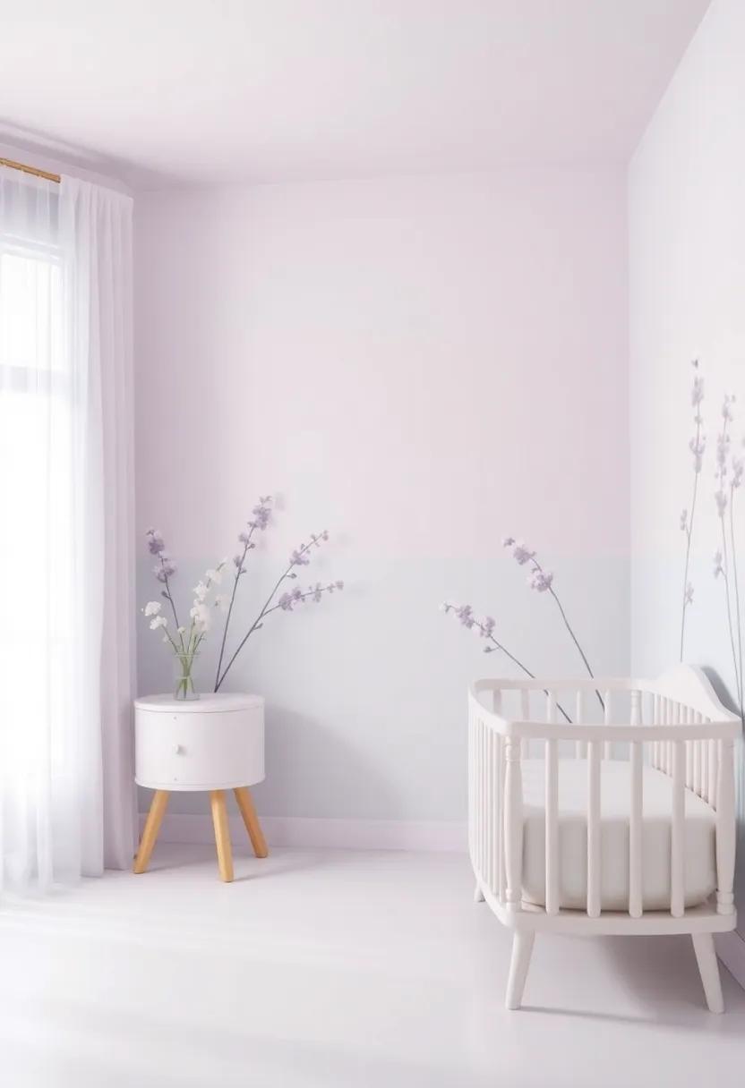 Capturing The Essence Of Serenity With Soft Mint And Lavender Murals