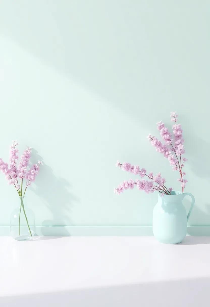 Charming Wall Art that Reflects The Mint and Lavender Palette