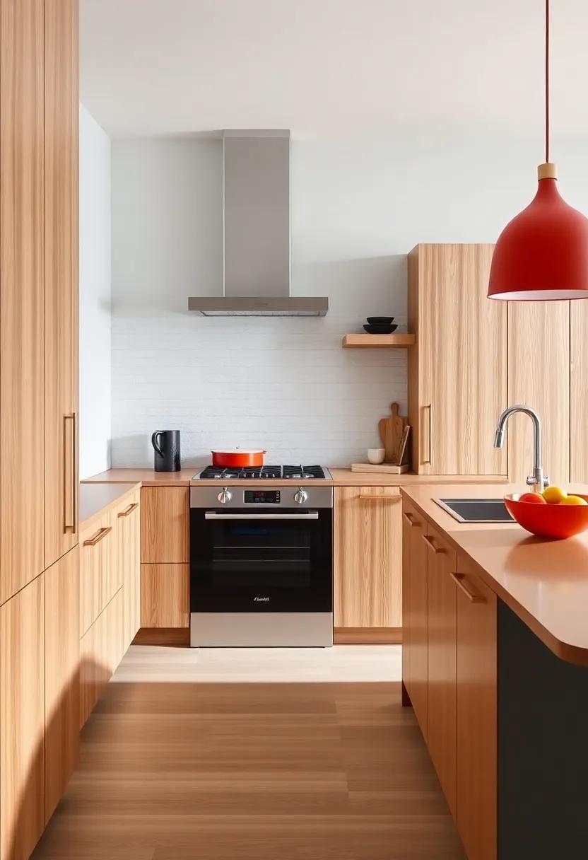 Harmonizing Colors: Complementing Oak Cabinets with Bold Accents