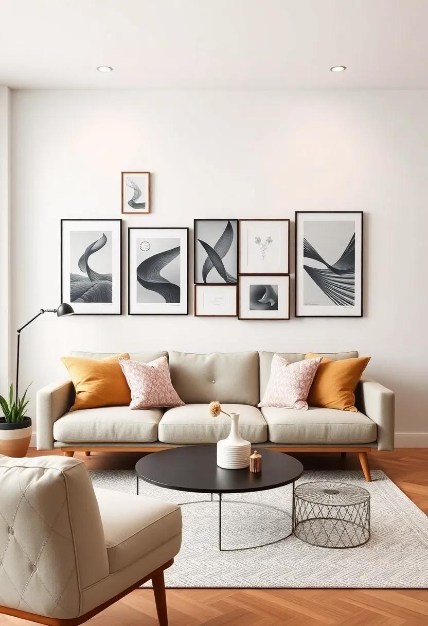 Artful Display: Curating a Gallery Wall that Enhances Cozy Elegance