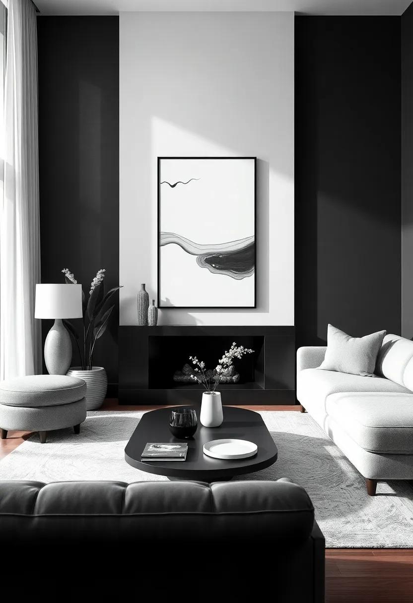 adding Warmth: Achieving Comfort in Monochrome Living Rooms