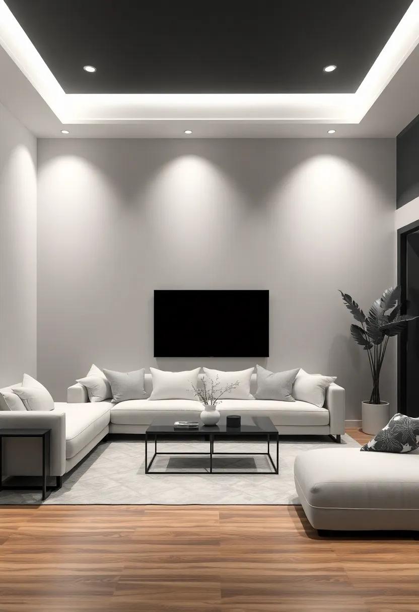 Lighting Dynamics: Enhancing Monochrome‍ Decor with Thoughtful Illumination