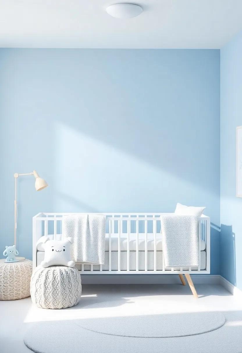 Modern Furniture choices ​that Complement the Sky Blue Nursery theme