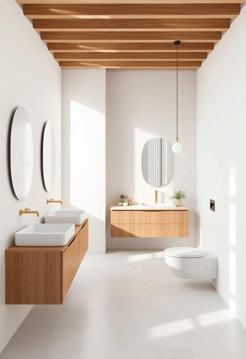 Floating vanities​ to‌ Create an Open and Airy Atmosphere