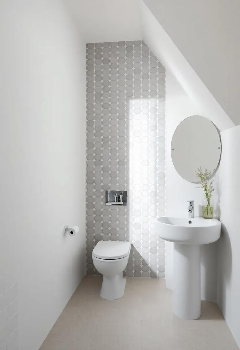 Playful Tile Designs to Elevate ​Under-Stair Bathroom Aesthetics