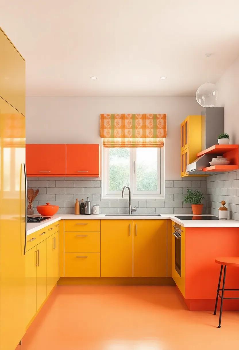 Funky Retro Colors ‍Reviving Nostalgia in Modern ⁢Small Kitchen Designs