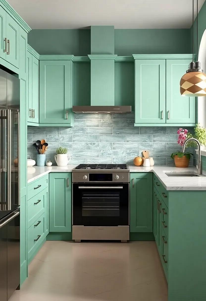 Luxurious jewel Tones Adding Opulence to Your Small Kitchen Experience