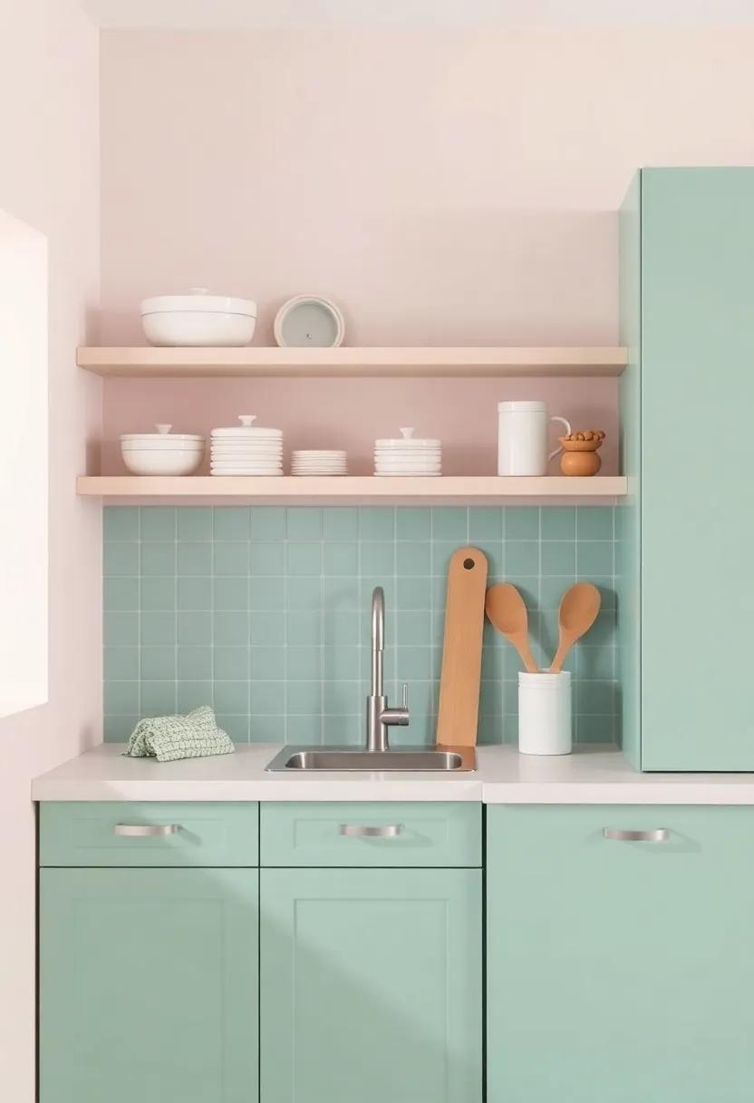 Soft ⁣pastels Bringing Serenity and Charm to Petite Culinary Spaces