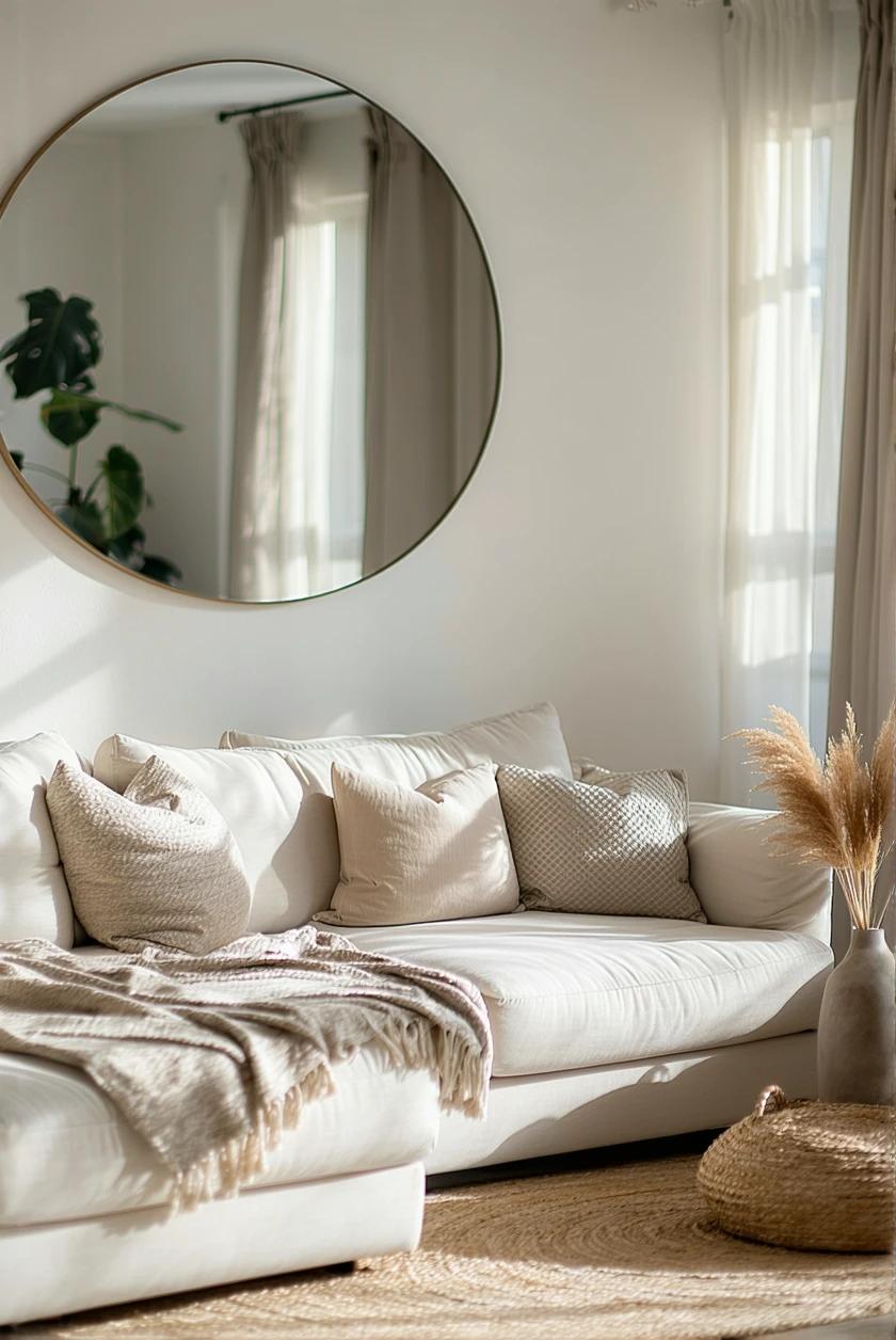 Mirrors ⁣and Light:⁢ Amplifying Soft Colors in⁢ Small‍ Living‍ Rooms