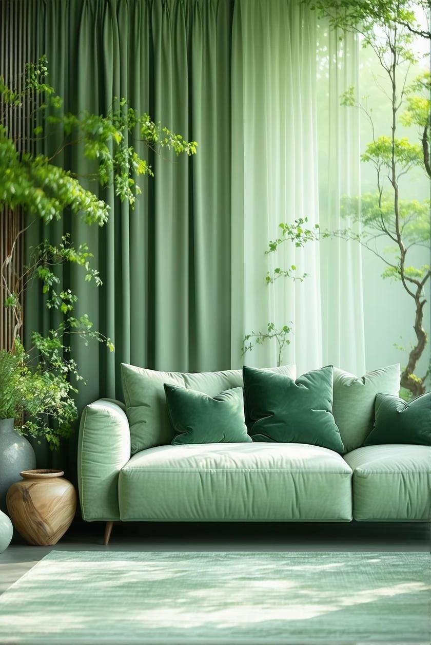 Blending Nature and Serenity:‍ Soft‍ Greens‍ for enhanced ‌Relaxation