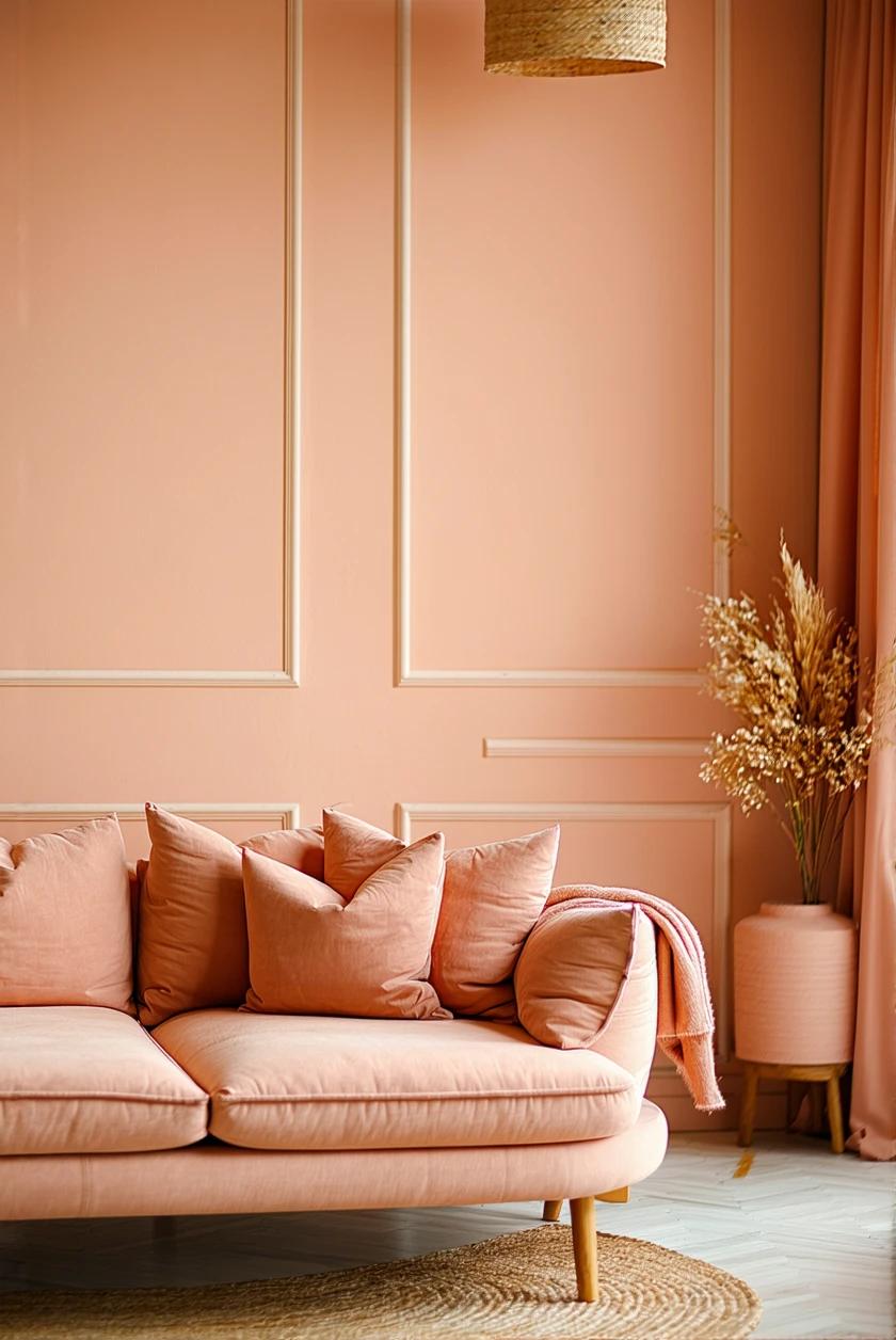 Exploring the Warmth of Peach and⁤ Coral⁣ in Living Room ⁣Designs