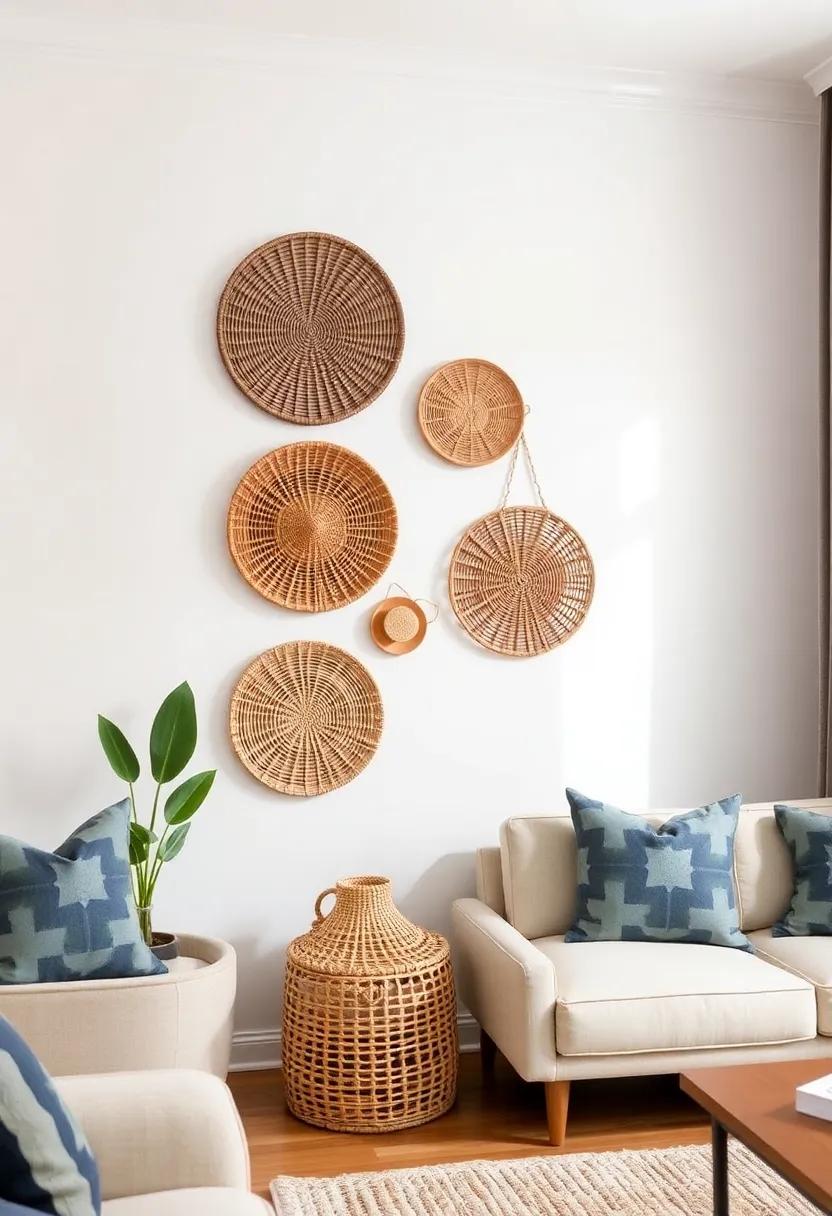 Combining Baskets with Other Wall Decor Elements