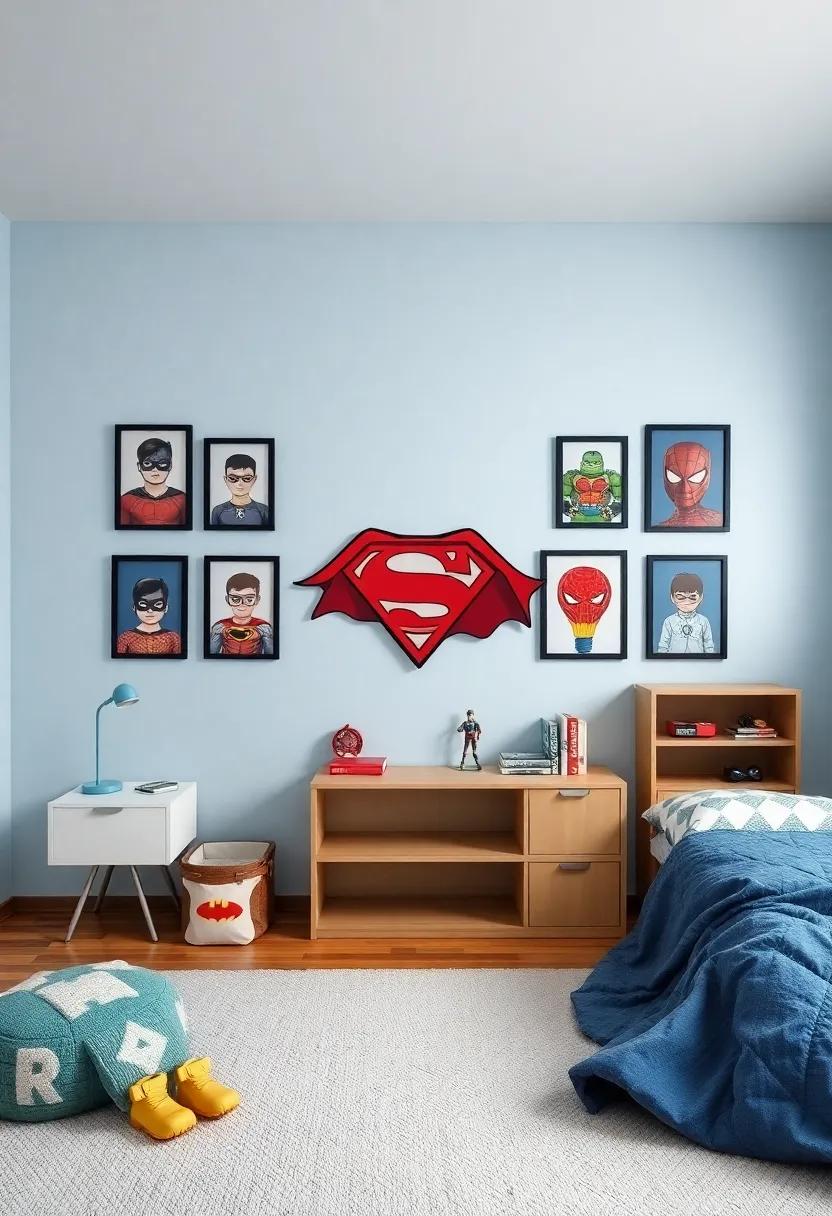 Creating⁢ a Superhero Wall of Fame with Family Photos⁣ and Artwork Displays