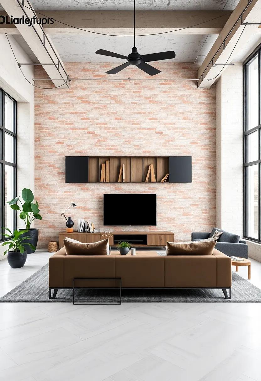 Embracing Raw Materials for a⁢ Bold Urban​ Industrial Living Room ‌Design