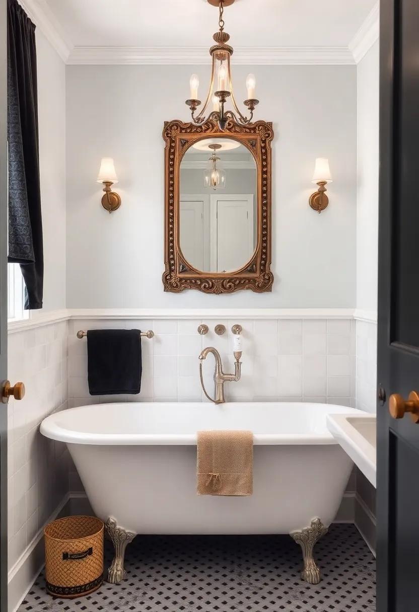 Creating a Focal Point with Vintage Vanities and ⁢velvet Details