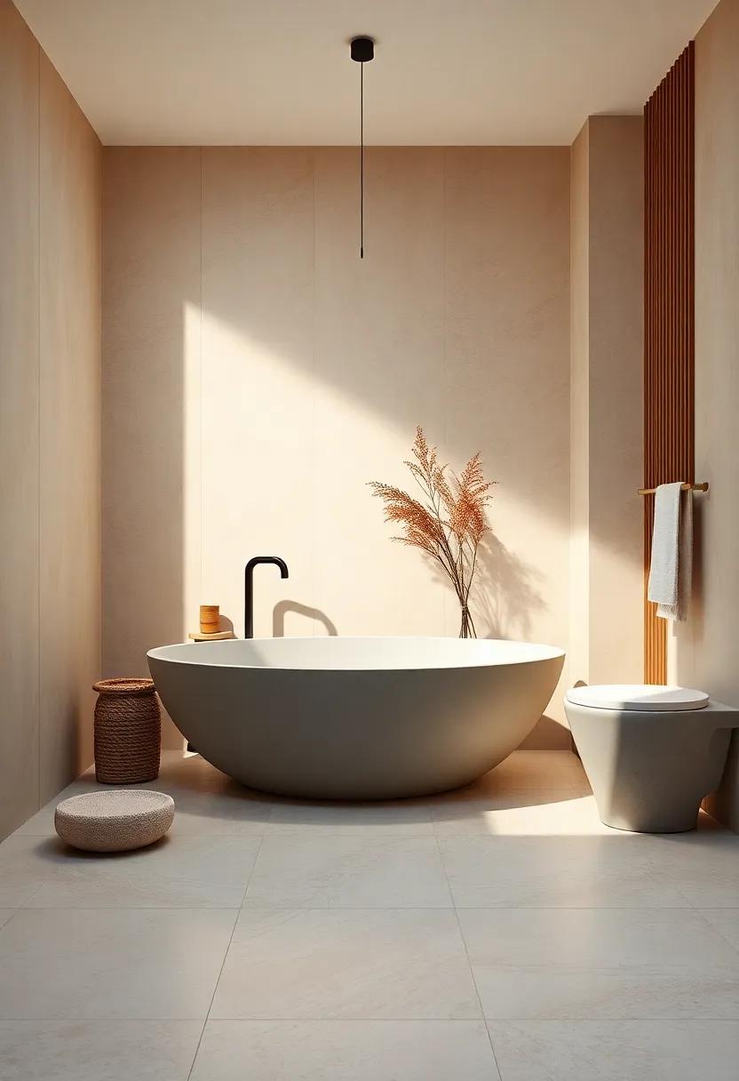 Embracing ​Nature's ‍Palette: Choosing ‌earthy Tones for a Warm ‍Zen Bathroom Atmosphere