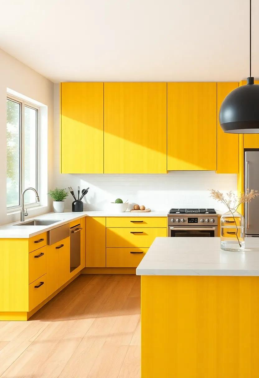 Integrating ⁢Yellow‍ Cabinets ‍into Open Concept Spaces