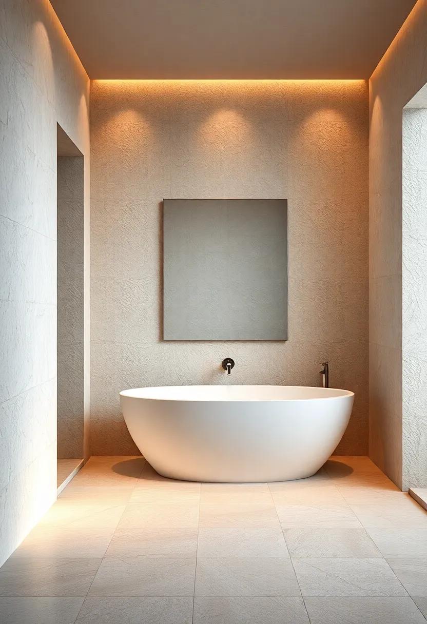 Accessing Inner Peace with Soft Textures and⁣ Warm Lighting in Bathrooms