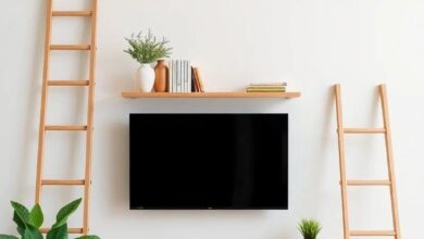 Elevate Your Space: The Versatile Charm of Ladder Shelves in Living Rooms