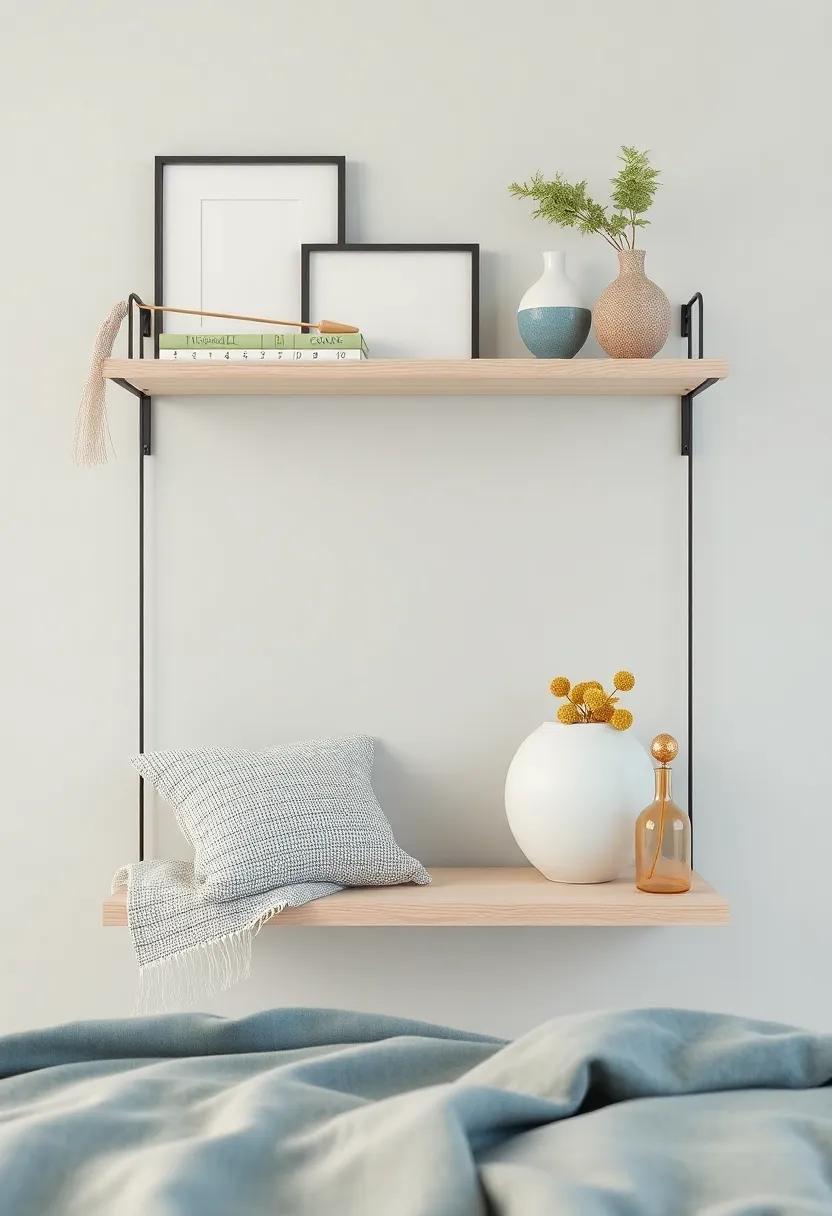 Elevate Your Space: Stylish Bedroom Shelf Decor with Textiles and Fabric Accents