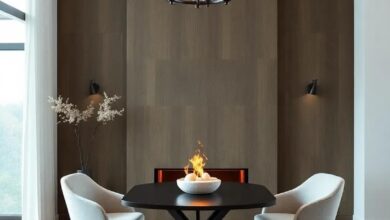 Cozy Elegance: Designing a Dining Room with a Warm Fireplace Touch