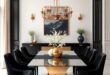 Timeless Elegance: Designing a Stunning Black and Gold Dining Room Retreat