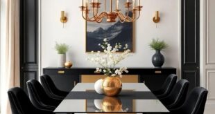 Timeless Elegance: Designing a Stunning Black and Gold Dining Room Retreat