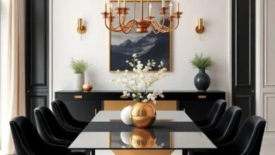 Timeless Elegance: Designing a Stunning Black and Gold Dining Room Retreat