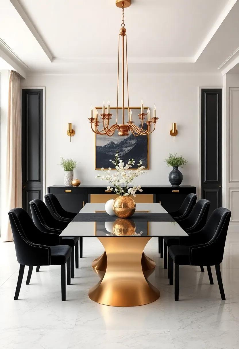 Timeless Elegance: Designing a Stunning Black and Gold Dining Room Retreat