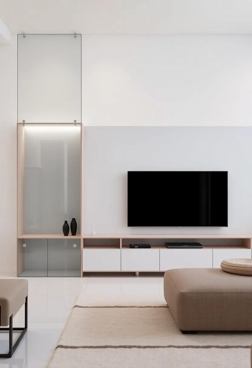 Elevate Your Living Space: Stunning TV Unit Designs Featuring Glass Panels