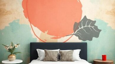 Transform Your Space: Embrace Retro Charm with Abstract Wallpaper for a Nostalgic Bedroom