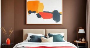 Curating Comfort: Designing an Eclectic Bedroom with Bold Modern Art