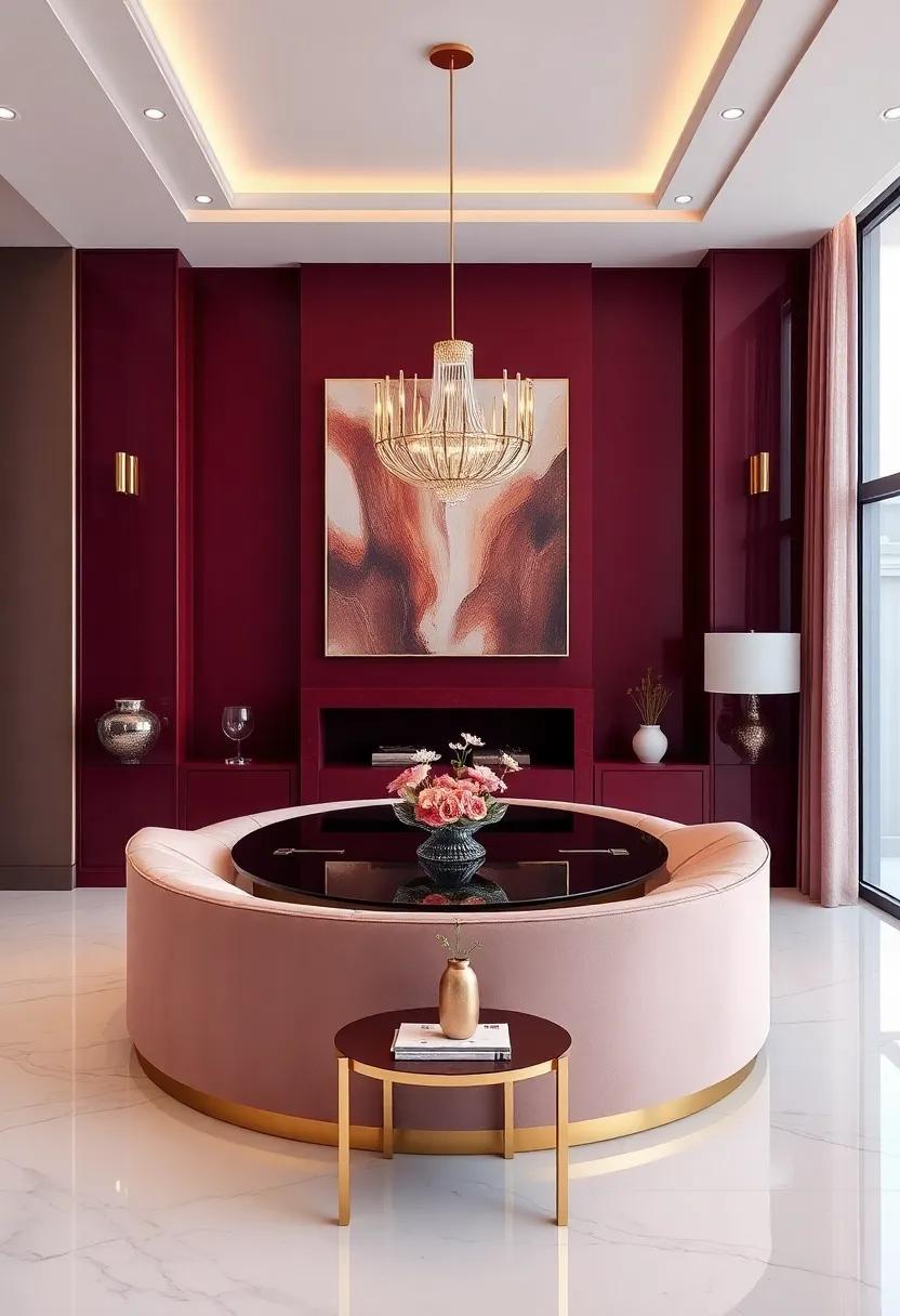 Embracing Elegance: The Allure of Burgundy and Gold in Luxury Home Design