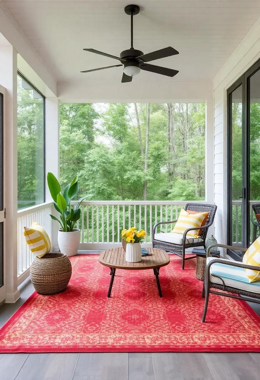 Transform Your Screened Porch: Creative Decor Ideas with Outdoor Rugs