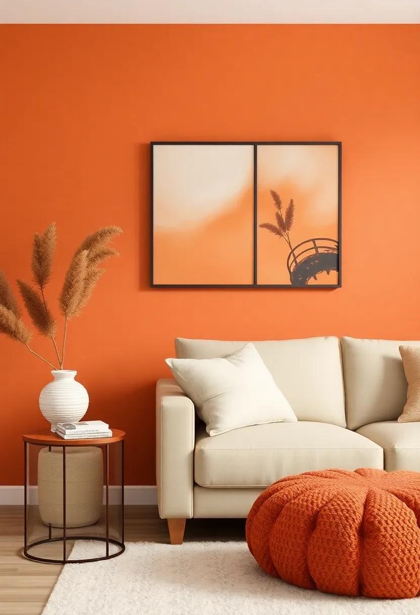 Elevate Your Space: The Beauty of Muted Orange and Soft Ivory Home Accents