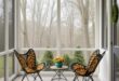 Transform Your Outdoors: Embrace Serenity in a Screened Porch with Butterfly Chairs