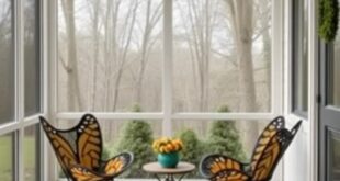 Transform Your Outdoors: Embrace Serenity in a Screened Porch with Butterfly Chairs