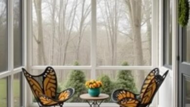 Transform Your Outdoors: Embrace Serenity in a Screened Porch with Butterfly Chairs
