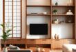 Embracing Serenity: Designing a Japanese-Style Living Room with Minimalist Shelves